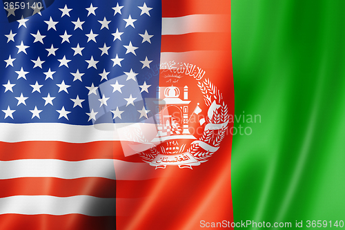 Image of USA and Afghanistan flag
