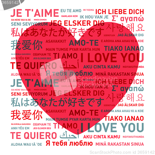 Image of Love message card from the world
