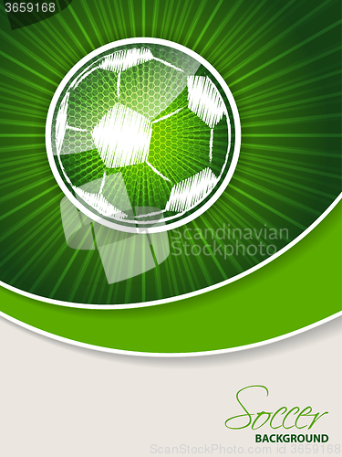 Image of Abstract soccer brochure with scribbled ball