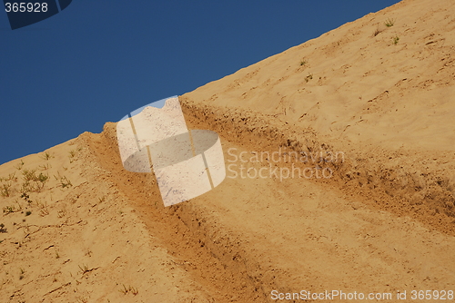 Image of tracks in the sand