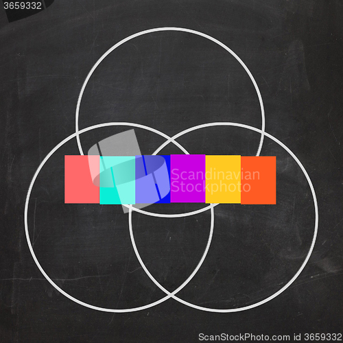 Image of Six Letter Word Venn Diagram Shows Intersect Or Overlap