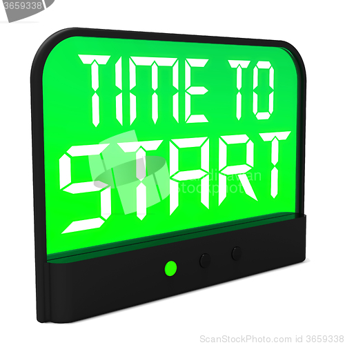 Image of Time To Start Message Shows Beginning Or Activating