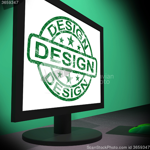 Image of Design On Monitor Shows Creativity Artistic Designing