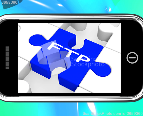 Image of FTP On Smartphone Showing Data Transmission