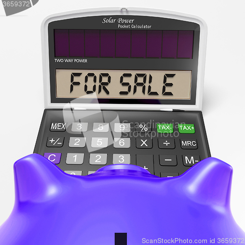 Image of For Sale Calculator Shows Selling Or Listing