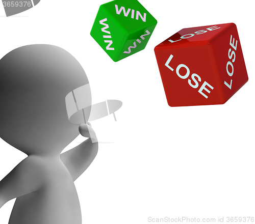 Image of Win Lose Dice Shows Gambling