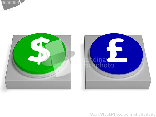 Image of Dollar Or Pounds Signs Shows Forex And Foreign Exchange