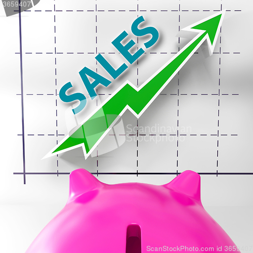 Image of Sales Graph Means Increased Selling And Earnings
