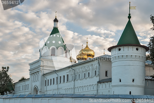Image of Kostroma. Ipatievsky monastery in twilight