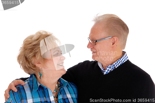 Image of Lovely older couple smiling.