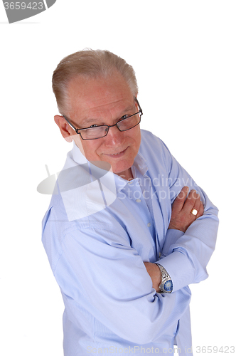 Image of Handsome old man looking up.