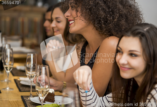 Image of Friends having fun at the restaurant