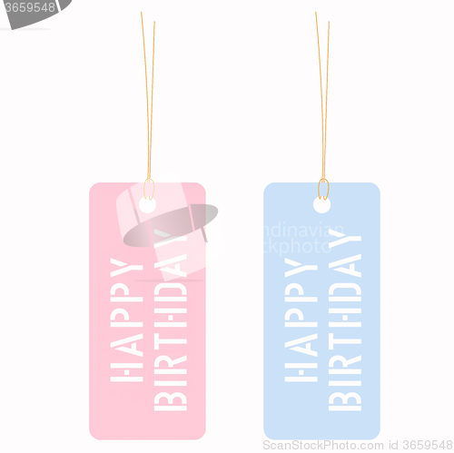 Image of Happy birthday tag