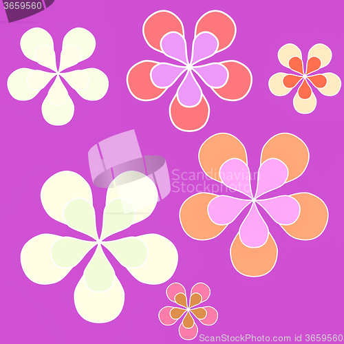 Image of Floral sixties background