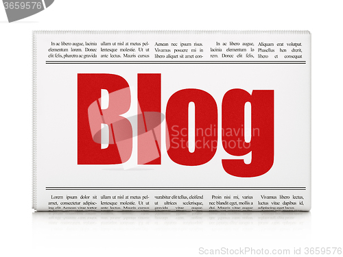 Image of Web design concept: newspaper headline Blog