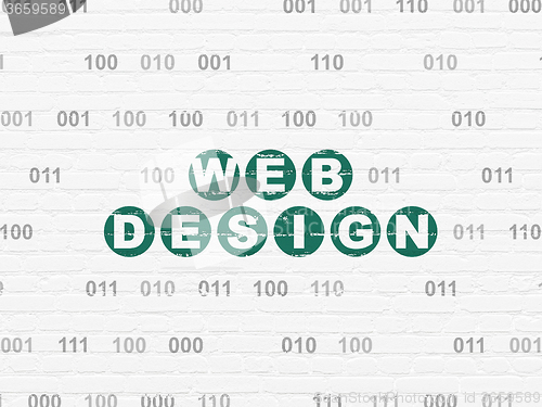 Image of Web design concept: Web Design on wall background