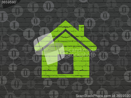 Image of Business concept: Home on wall background