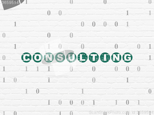 Image of Business concept: Consulting on wall background