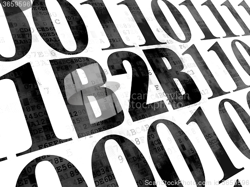 Image of Finance concept: B2b on Digital background