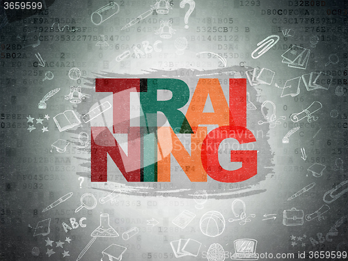 Image of Education concept: Training on Digital Paper background