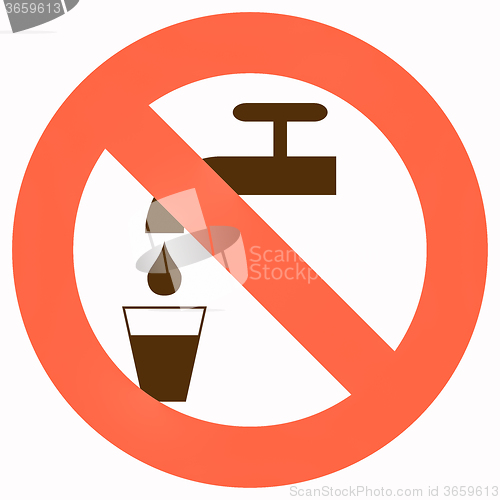 Image of Do not drink sign