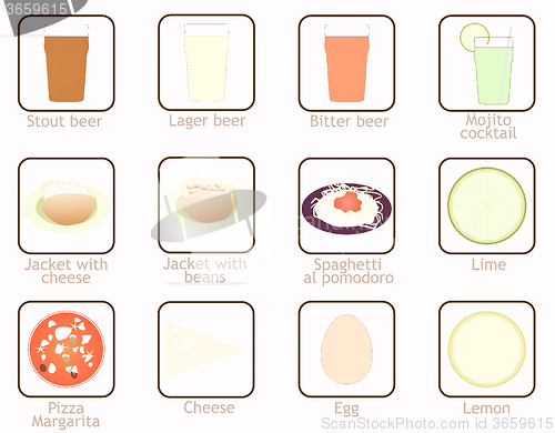 Image of Food and drink icons
