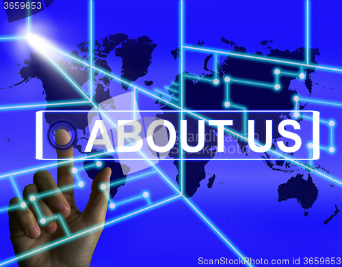 Image of About Us Screen Shows Website Information of an International Co