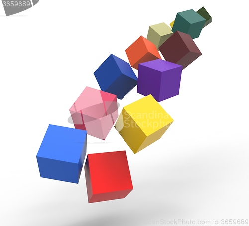 Image of Blocks Falling Showing Action And Solutions