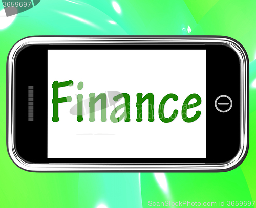 Image of Finance Smartphone Shows Online Lending And Financing