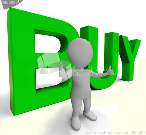Image of Buy Letters As Sign for Commerce And Purchasing