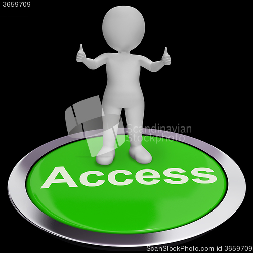 Image of Access Button Shows Permissions Login And Security
