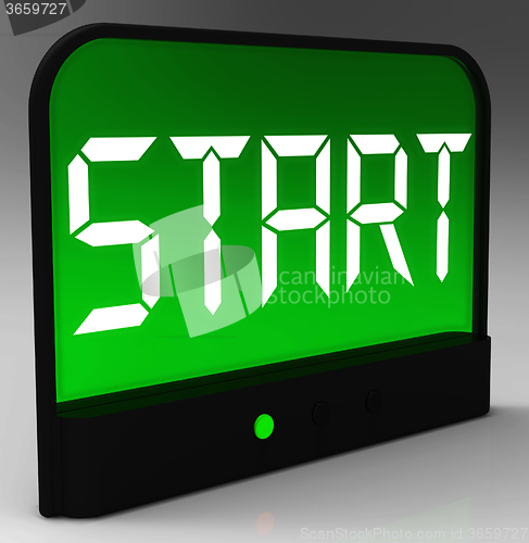 Image of Start Button On Clock Shows Beginning Or Activating
