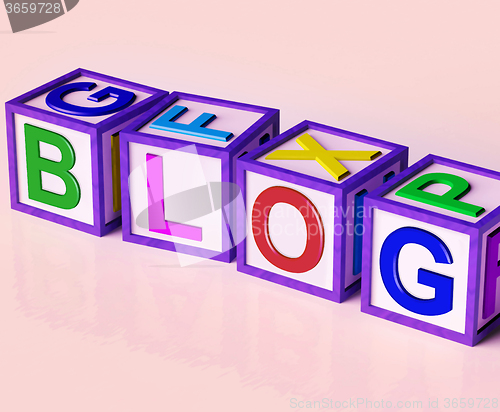 Image of Blog Blocks Show Internet Marketing Opinion Or News