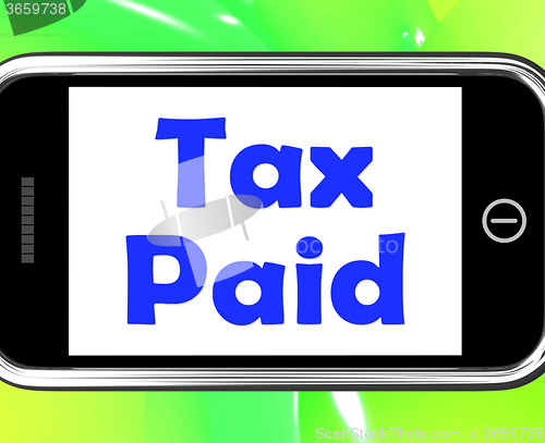 Image of Tax Paid On Phone Shows Duty Or Excise Payment