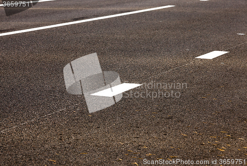 Image of road markings .  asphalt