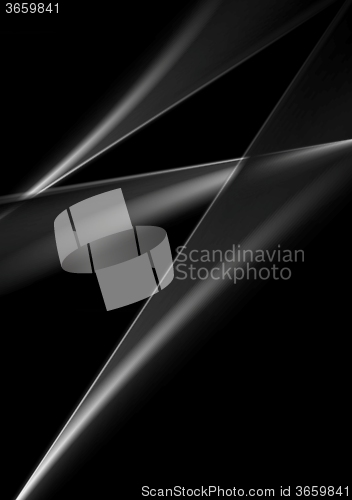 Image of Dark abstract monochrome smooth lines background