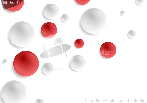 Image of Red and grey circle balls abstract vector background