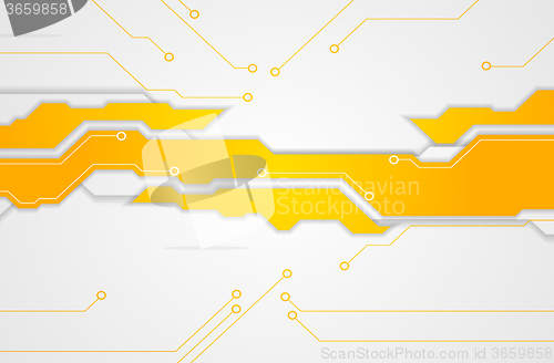 Image of Abstract bright orange technology background