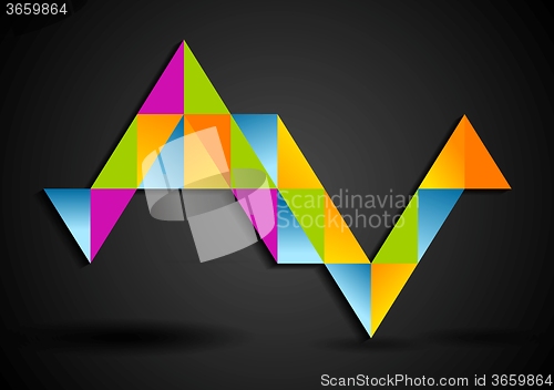 Image of Abstract colorful triangles infographics design