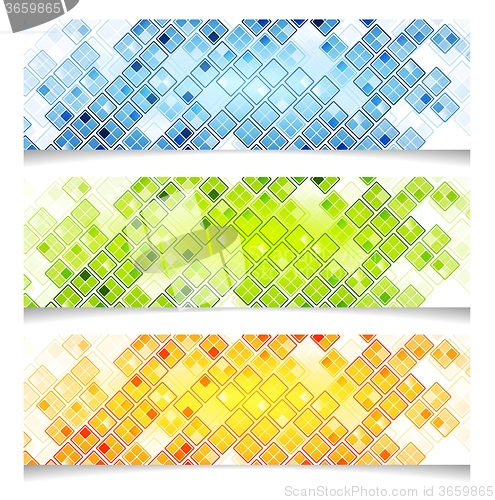 Image of Abstract bright vector tech banners