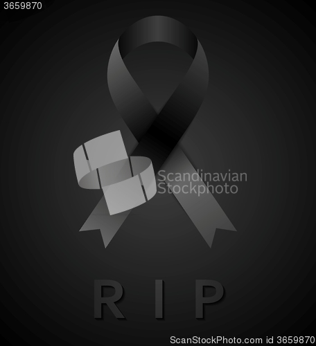 Image of Black mourning tape and rip inscription