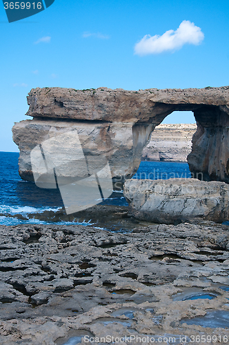 Image of The famous blue window Dwejra on the island of Gozo, 