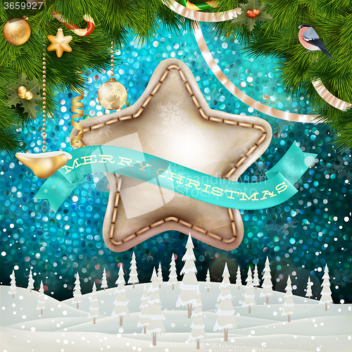 Image of Christmas garland image. EPS 10