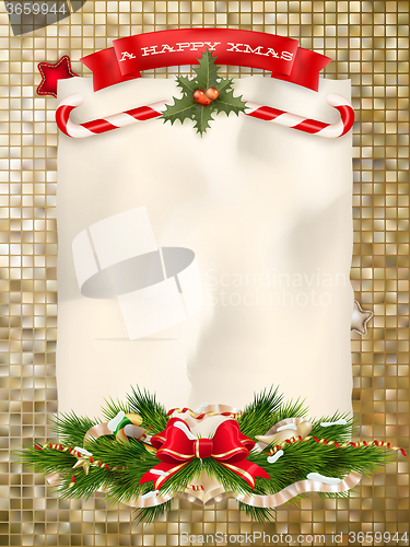Image of Christmas gold Background. EPS 10