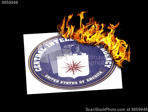 Image of Flag burning - CIA