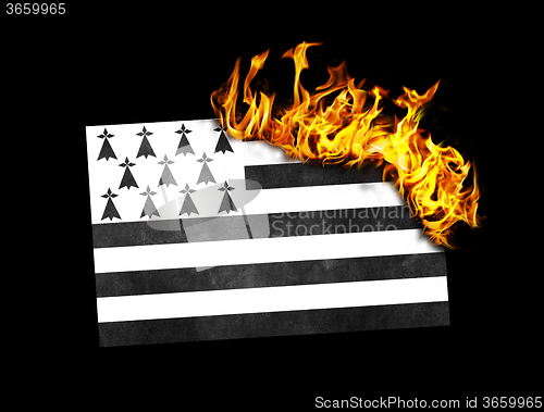 Image of Flag burning - Brittany