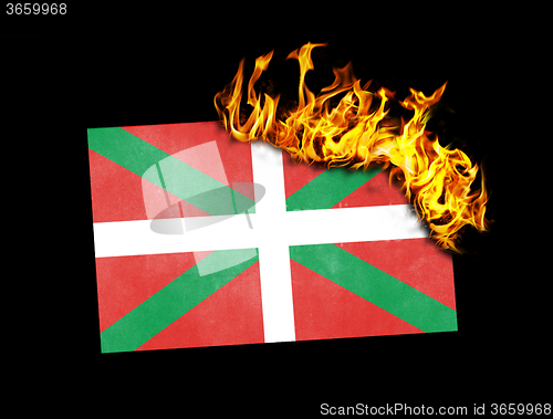 Image of Flag burning - Basque Country