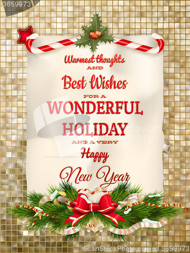 Image of Christmas gold Background. EPS 10