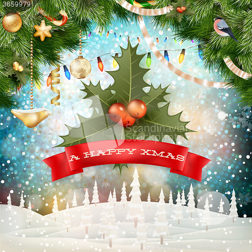 Image of Christmas abstract template. EPS 10