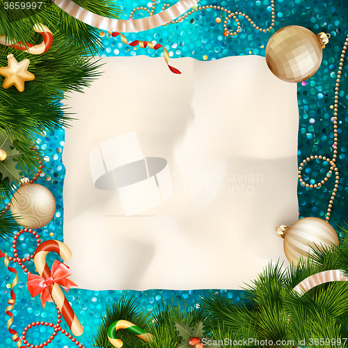 Image of Christmas greeting card. EPS 10